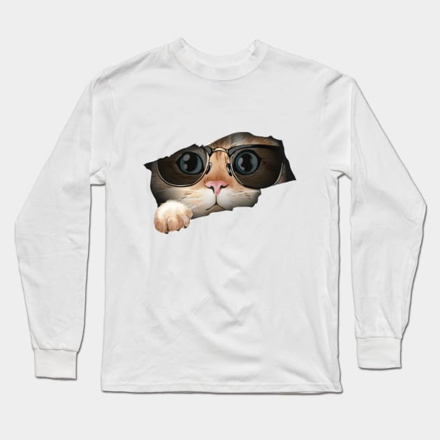 Cat Long Sleeve T-Shirt by NEOS93